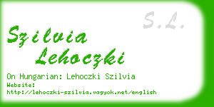 szilvia lehoczki business card